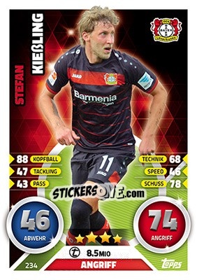 Figurina Stefan Kießling - German Fussball Bundesliga 2016-2017. Match Attax - Topps