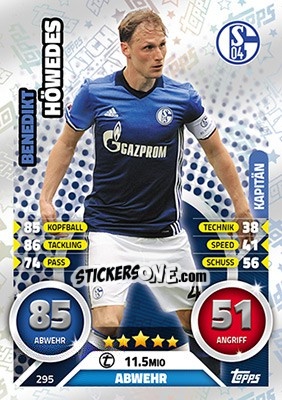 Figurina Benedikt Höwedes - German Fussball Bundesliga 2016-2017. Match Attax - Topps