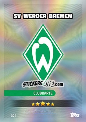 Cromo SV Werder Bremen - German Fussball Bundesliga 2016-2017. Match Attax - Topps