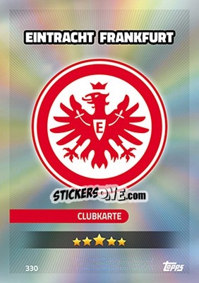 Cromo Eintracht Frankfurt - German Fussball Bundesliga 2016-2017. Match Attax - Topps