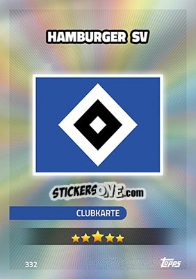 Sticker Hamburger SV - German Fussball Bundesliga 2016-2017. Match Attax - Topps