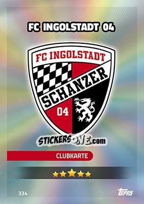 Sticker FC Ingolstadt - German Fussball Bundesliga 2016-2017. Match Attax - Topps