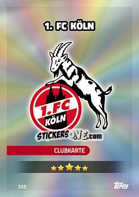 Sticker 1.FC Köln - German Fussball Bundesliga 2016-2017. Match Attax - Topps