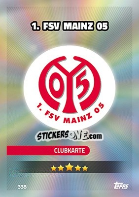 Sticker 1.FSV Mainz 05 - German Fussball Bundesliga 2016-2017. Match Attax - Topps