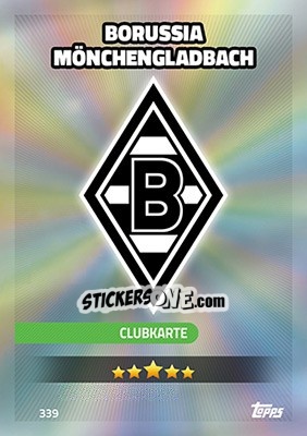 Sticker Borussia Mönchengladbach - German Fussball Bundesliga 2016-2017. Match Attax - Topps