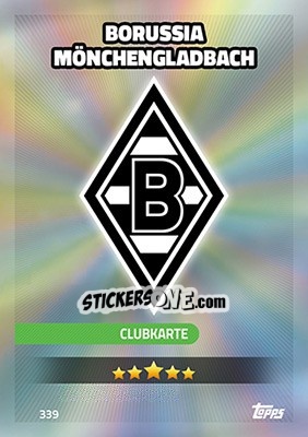 Figurina Borussia Mönchengladbach - German Fussball Bundesliga 2016-2017. Match Attax - Topps