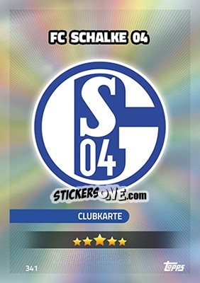 Sticker FC Schalke 04 - German Fussball Bundesliga 2016-2017. Match Attax - Topps