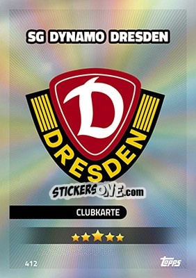 Sticker SG Dynamo Dresden - German Fussball Bundesliga 2016-2017. Match Attax - Topps