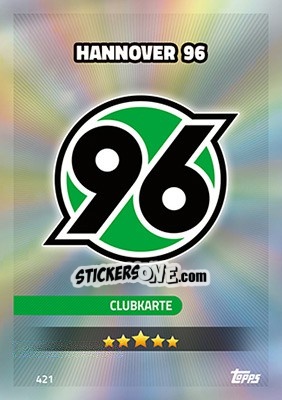 Sticker Hannover 96 - German Fussball Bundesliga 2016-2017. Match Attax - Topps