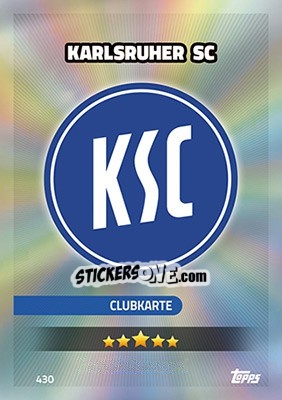 Sticker Karlsruher SC - German Fussball Bundesliga 2016-2017. Match Attax - Topps