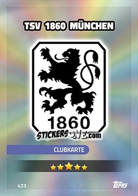 Sticker TSV 1860 München - German Fussball Bundesliga 2016-2017. Match Attax - Topps
