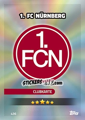 Sticker 1.FC Nürnberg - German Fussball Bundesliga 2016-2017. Match Attax - Topps