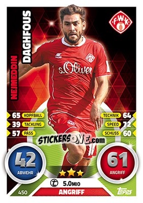 Figurina Nejmeddin Daghfous - German Fussball Bundesliga 2016-2017. Match Attax - Topps