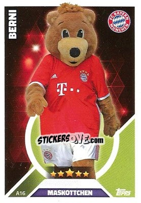 Sticker Berni - German Fussball Bundesliga 2016-2017. Match Attax - Topps