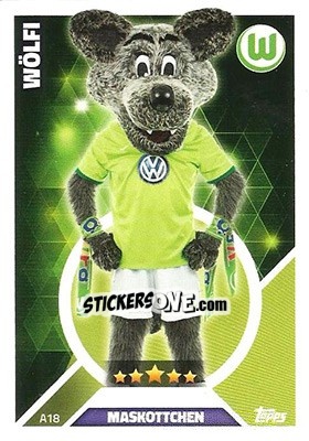 Sticker Wölfi - German Fussball Bundesliga 2016-2017. Match Attax - Topps