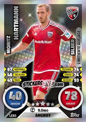 Sticker Moritz Hartmann - German Fussball Bundesliga 2016-2017. Match Attax - Topps