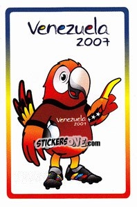 Cromo Official mascot - Copa América. Venezuela 2007 - Panini