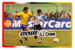 Figurina Final - Argentina-Brasil - Copa América. Venezuela 2007 - Panini