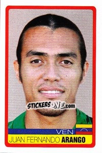 Cromo Juan Fernando Arango - Copa América. Venezuela 2007 - Panini