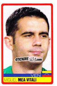 Cromo Miguel Mea Vitali - Copa América. Venezuela 2007 - Panini