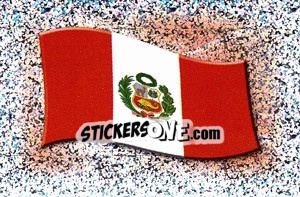 Sticker Flag Of Peru - Copa América. Venezuela 2007 n. 80 - Panini