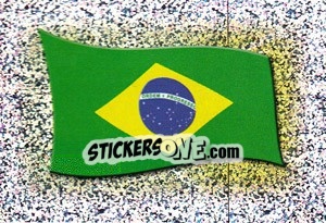 Sticker Flag of Brazil - Copa América. Venezuela 2007 - Panini