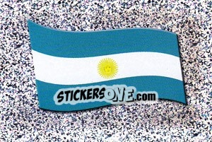 Sticker Flag of Argentina - Copa América. Venezuela 2007 n. 185 - Panini
