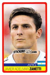 Cromo Javier Adelmar Zanetti - Copa América. Venezuela 2007 - Panini