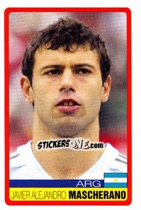 Cromo Javier Alejandro Mascherano - Copa América. Venezuela 2007 - Panini