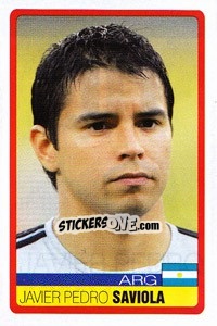 Cromo Javier Pedro Saviola - Copa América. Venezuela 2007 - Panini