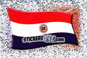 Sticker Flag of Paraguay - Copa América. Venezuela 2007 - Panini