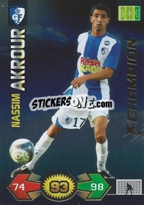 Figurina Nassim Akrour - FOOT 2009-2010. Adrenalyn XL n. 73 - Panini