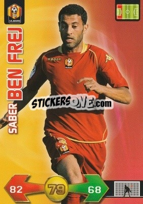 Figurina Saber Ben Frej - FOOT 2009-2010. Adrenalyn XL - Panini