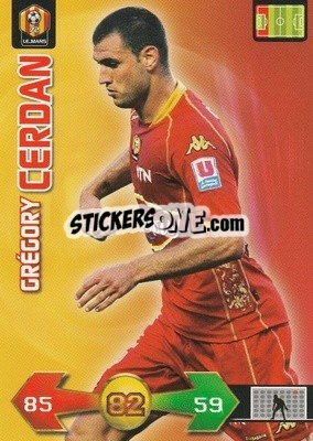 Sticker Grégory Cerdan - FOOT 2009-2010. Adrenalyn XL - Panini