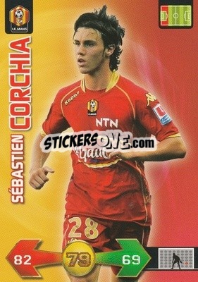 Sticker Sébastien Corchia - FOOT 2009-2010. Adrenalyn XL n. 81 - Panini