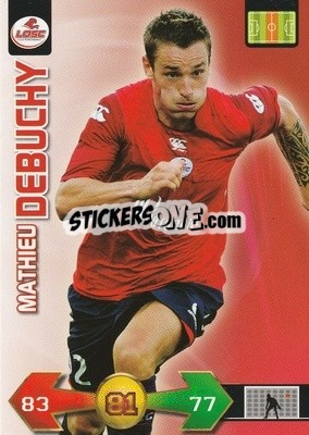 Sticker Mathieu Debuchy - FOOT 2009-2010. Adrenalyn XL n. 123 - Panini