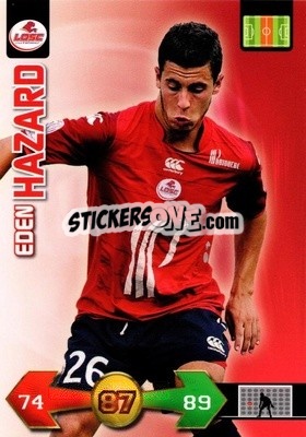 Sticker Eden Hazard - FOOT 2009-2010. Adrenalyn XL n. 124 - Panini