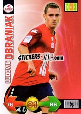 Sticker Ludovic Obraniak - FOOT 2009-2010. Adrenalyn XL n. 125 - Panini