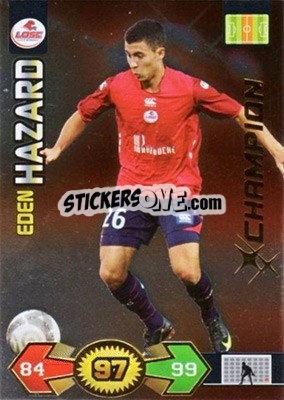 Sticker Eden Hazard - FOOT 2009-2010. Adrenalyn XL n. 130 - Panini