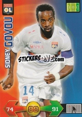 Sticker Sidney Govou - FOOT 2009-2010. Adrenalyn XL n. 165 - Panini