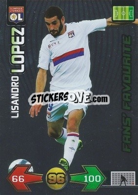Sticker Lisandro López - FOOT 2009-2010. Adrenalyn XL n. 170 - Panini