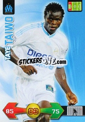 Sticker Taye Taiwo - FOOT 2009-2010. Adrenalyn XL n. 177 - Panini