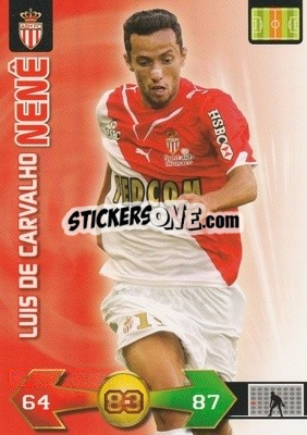Sticker Luis De Carvalho Nenê - FOOT 2009-2010. Adrenalyn XL n. 201 - Panini