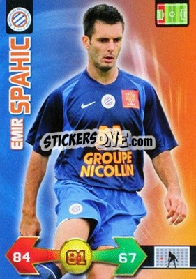 Sticker Emir Spahic - FOOT 2009-2010. Adrenalyn XL - Panini