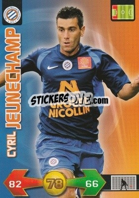 Sticker Cyril Jeunechamp - FOOT 2009-2010. Adrenalyn XL n. 214 - Panini