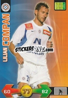 Sticker Lilian Compan - FOOT 2009-2010. Adrenalyn XL n. 223 - Panini