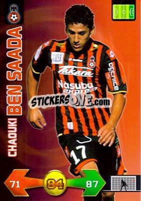 Sticker Chaouki Ben Saada - FOOT 2009-2010. Adrenalyn XL - Panini