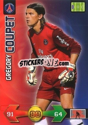 Sticker Grégory Coupet - FOOT 2009-2010. Adrenalyn XL n. 267 - Panini