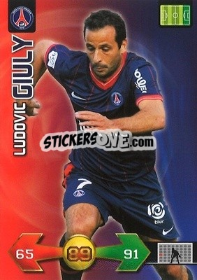 Sticker Ludovic Giuly - FOOT 2009-2010. Adrenalyn XL - Panini