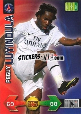 Cromo Péguy Luyindula - FOOT 2009-2010. Adrenalyn XL - Panini